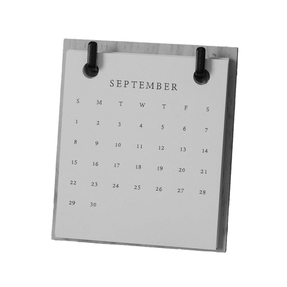 Calendar icon representing flexible scheduling